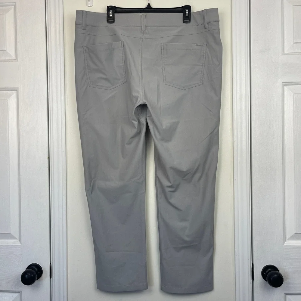 johnnie-O Cross Country Performance Golf Pants Mens 40x30 Gray Casual Wicking‎
